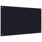 Schienale da cucina 2 pcs Nero 100 x 60 cm vetro temperato
