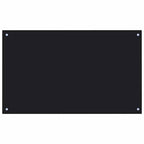 Schienale da cucina 2 pcs Nero 100 x 60 cm vetro temperato