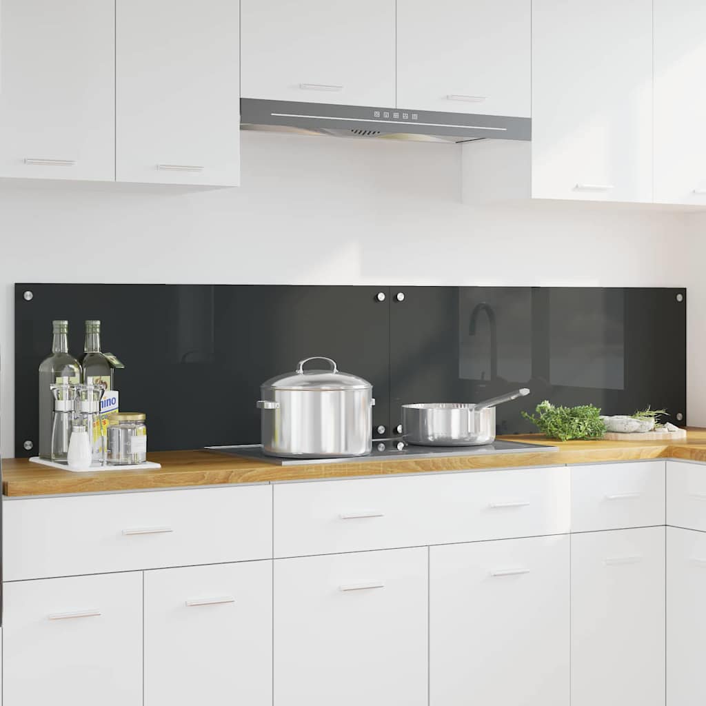 Schienale da cucina 2 pcs Grigio scuro 100 x 40 cm