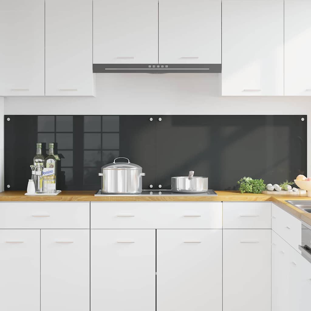Schienale da cucina 2 pcs Grigio scuro 100 x 50 cm