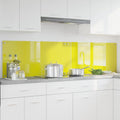 Schienale da cucina 2 pcs Giallo 100 x 50 cm vetro temperato