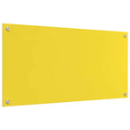 Schienale da cucina 2 pcs Giallo 100 x 50 cm vetro temperato