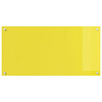 Schienale da cucina 2 pcs Giallo 100 x 50 cm vetro temperato