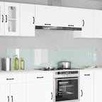 Schienale da cucina 2 pcs Bianco 110 x 40 cm vetro temperato