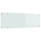 Schienale da cucina 2 pcs Bianco 110 x 40 cm vetro temperato