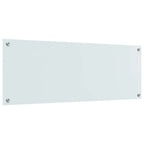 Schienale da cucina 2 pcs Bianco 110 x 40 cm vetro temperato
