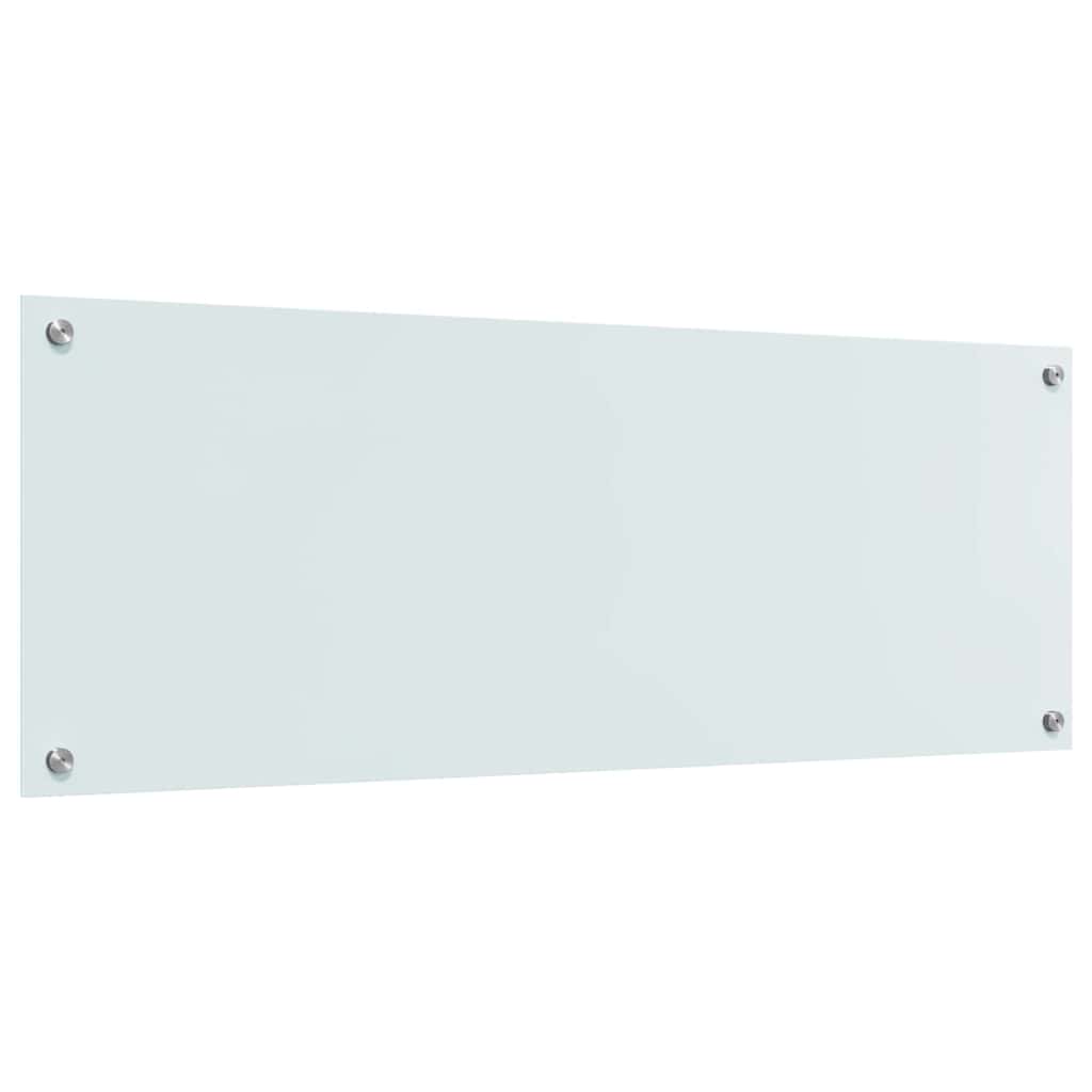 Schienale da cucina 2 pcs Bianco 110 x 40 cm vetro temperato