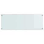 Schienale da cucina 2 pcs Bianco 110 x 40 cm vetro temperato