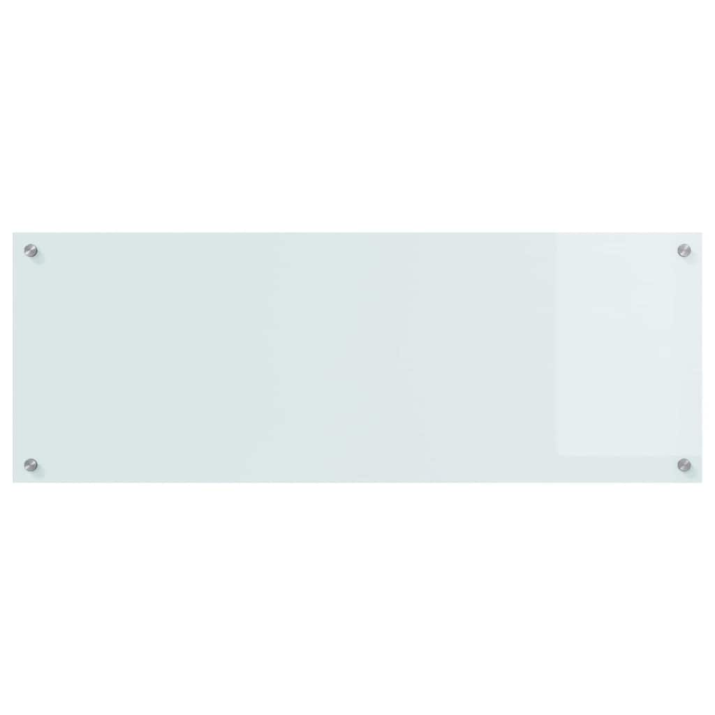 Schienale da cucina 2 pcs Bianco 110 x 40 cm vetro temperato