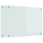 Schienale da cucina 2 pcs Bianco 70 x 50 cm vetro temperato