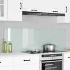 Schienale da cucina 2 pcs Bianco 80 x 50 cm vetro temperato