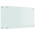 Schienale da cucina 2 pcs Bianco 80 x 50 cm vetro temperato