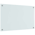 Schienale da cucina 2 pcs Bianco 80 x 50 cm vetro temperato