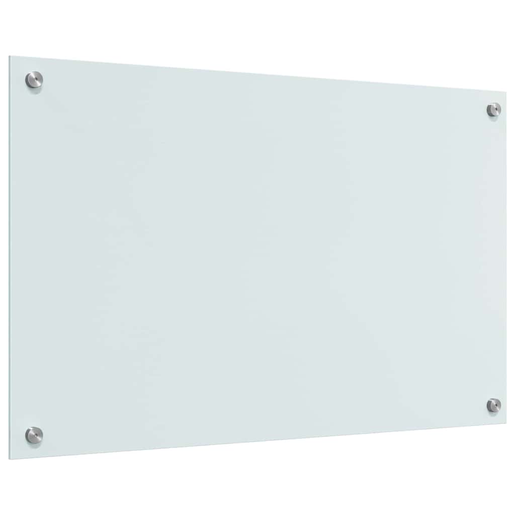 Schienale da cucina 2 pcs Bianco 80 x 50 cm vetro temperato