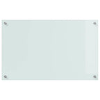 Schienale da cucina 2 pcs Bianco 80 x 50 cm vetro temperato