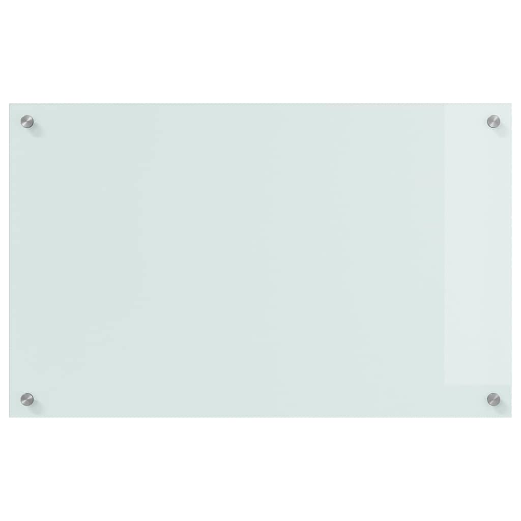 Schienale da cucina 2 pcs Bianco 80 x 50 cm vetro temperato