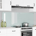 Schienale da cucina 2 pcs Bianco 80 x 60 cm vetro temperato