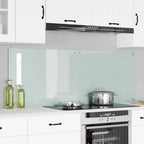 Schienale da cucina 2 pcs Bianco 80 x 60 cm vetro temperato