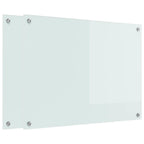 Schienale da cucina 2 pcs Bianco 80 x 60 cm vetro temperato