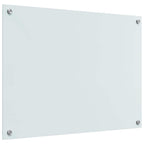 Schienale da cucina 2 pcs Bianco 80 x 60 cm vetro temperato
