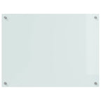 Schienale da cucina 2 pcs Bianco 80 x 60 cm vetro temperato