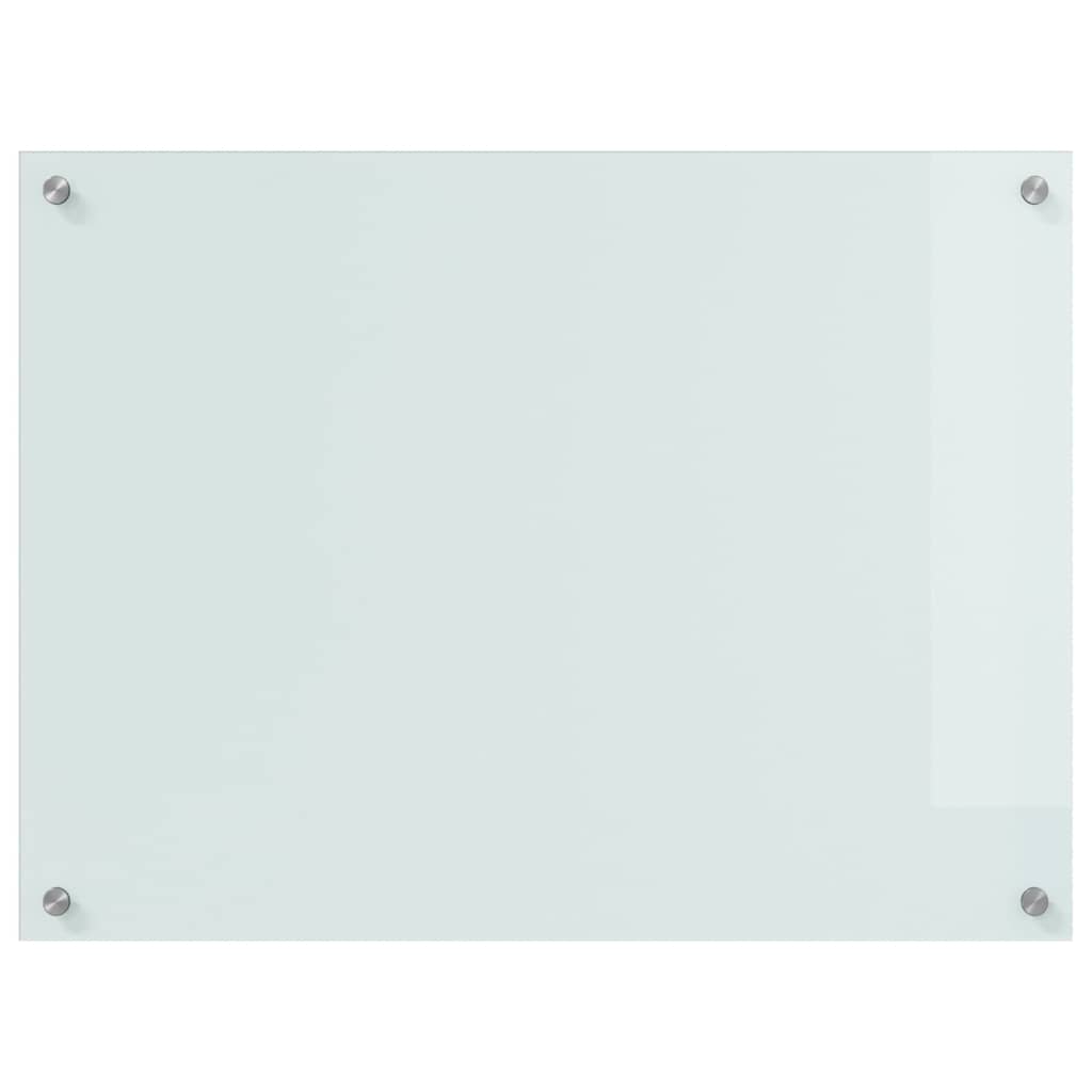 Schienale da cucina 2 pcs Bianco 80 x 60 cm vetro temperato