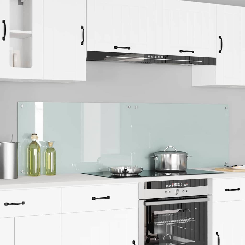 Schienale da cucina 2 pcs Bianco 90 x 50 cm vetro temperato