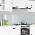 Schienale da cucina 2 pcs Bianco 90 x 50 cm vetro temperato