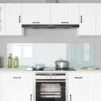 Schienale da cucina 2 pcs Bianco 90 x 50 cm vetro temperato
