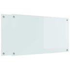 Schienale da cucina 2 pcs Bianco 90 x 50 cm vetro temperato