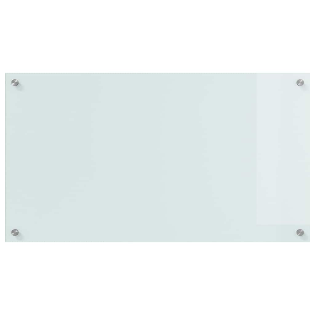 Schienale da cucina 2 pcs Bianco 90 x 50 cm vetro temperato