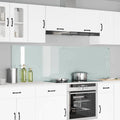 Schienale da cucina 2 pcs Bianco 100 x 60 cm vetro temperato