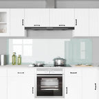 Schienale da cucina 2 pcs Bianco 100 x 60 cm vetro temperato