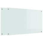 Schienale da cucina 2 pcs Bianco 100 x 60 cm vetro temperato