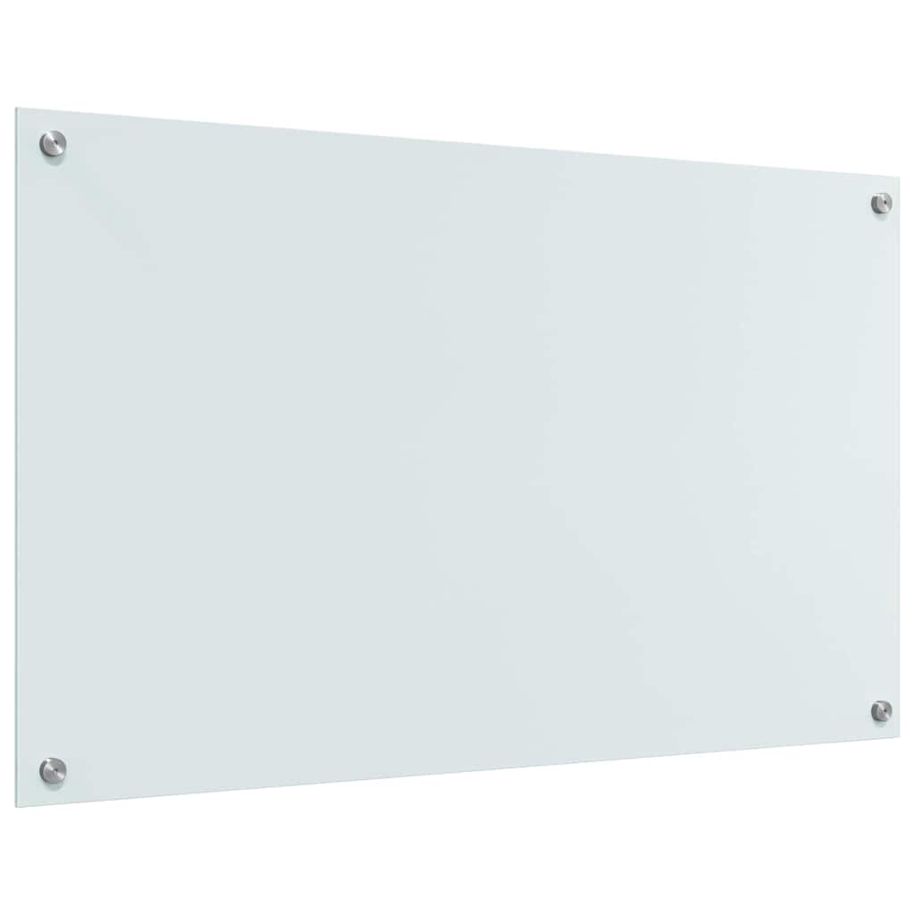 Schienale da cucina 2 pcs Bianco 100 x 60 cm vetro temperato