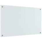 Schienale da cucina 2 pcs Bianco 100 x 60 cm vetro temperato