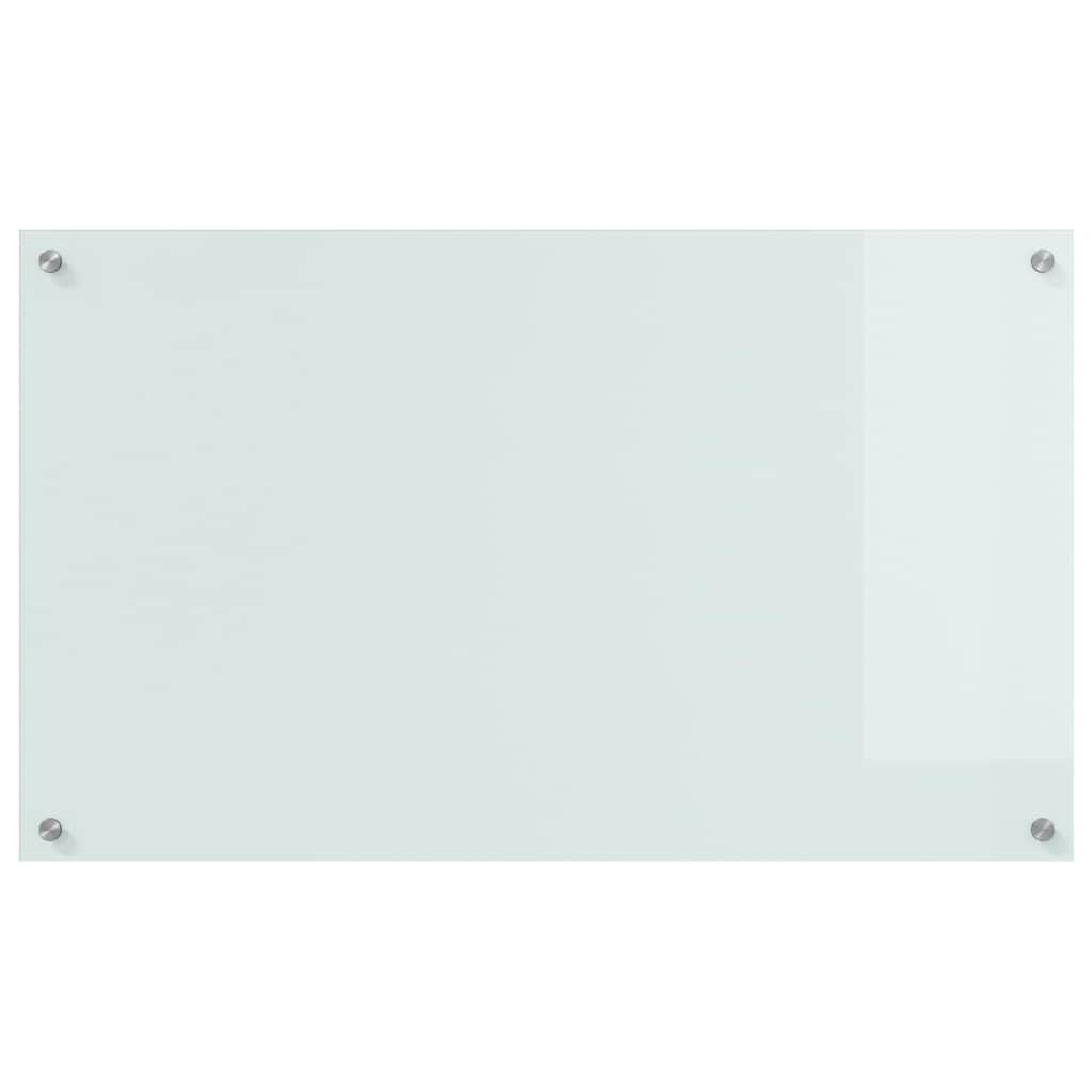Schienale da cucina 2 pcs Bianco 100 x 60 cm vetro temperato