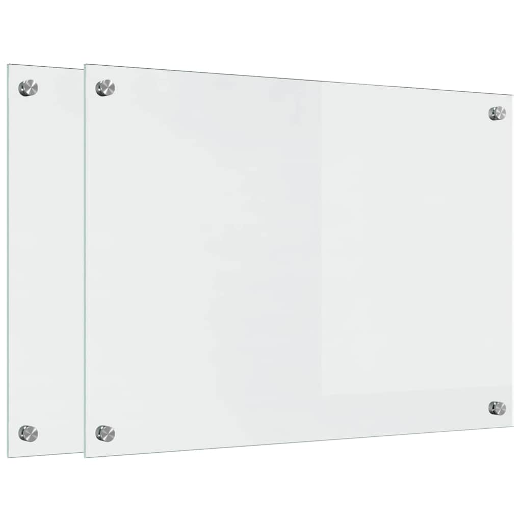 Schienale da cucina 2 pcs Trasparente 70 x 50 cm