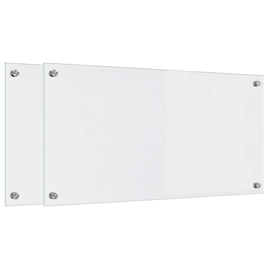 Schienale da cucina 2 pcs Trasparente 80 x 40 cm