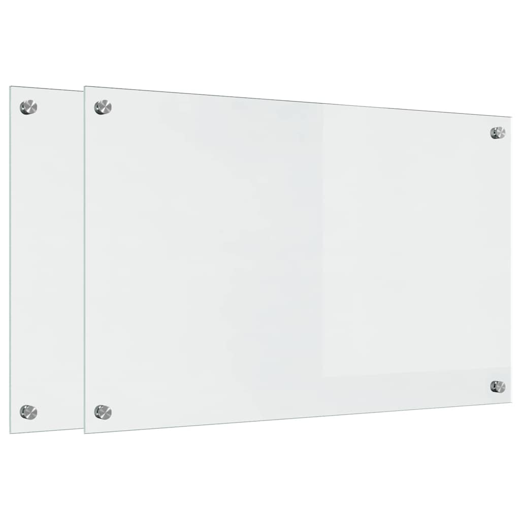 Schienale da cucina 2 pcs Trasparente 80 x 50 cm