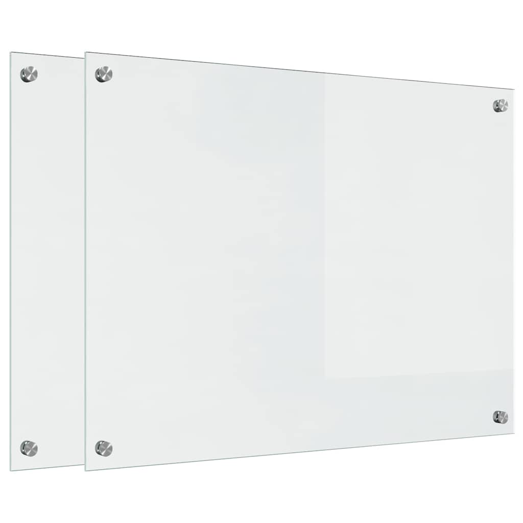 Schienale da cucina 2 pcs Trasparente 80 x 60 cm
