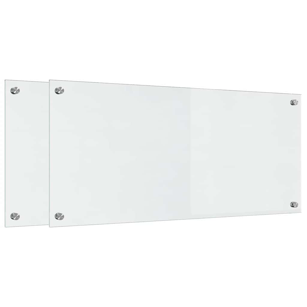 Schienale da cucina 2 pcs Trasparente 90 x 40 cm