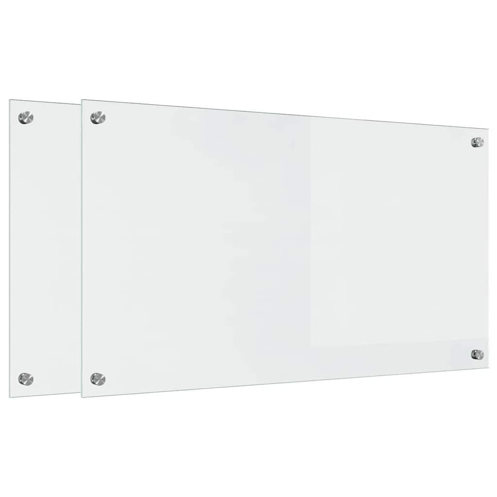 Schienale da cucina 2 pcs Trasparente 90 x 50 cm