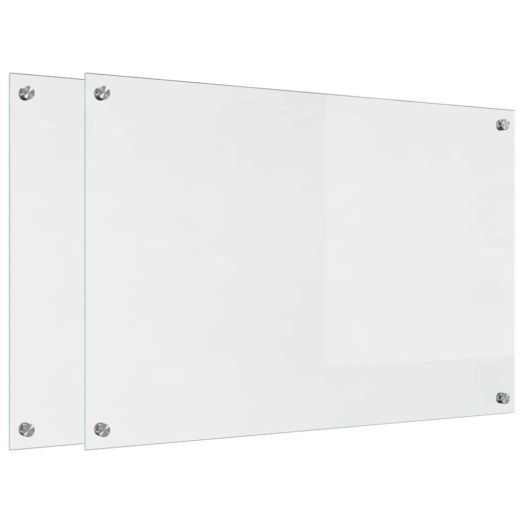 Schienale da cucina 2 pcs Trasparente 90 x 60 cm