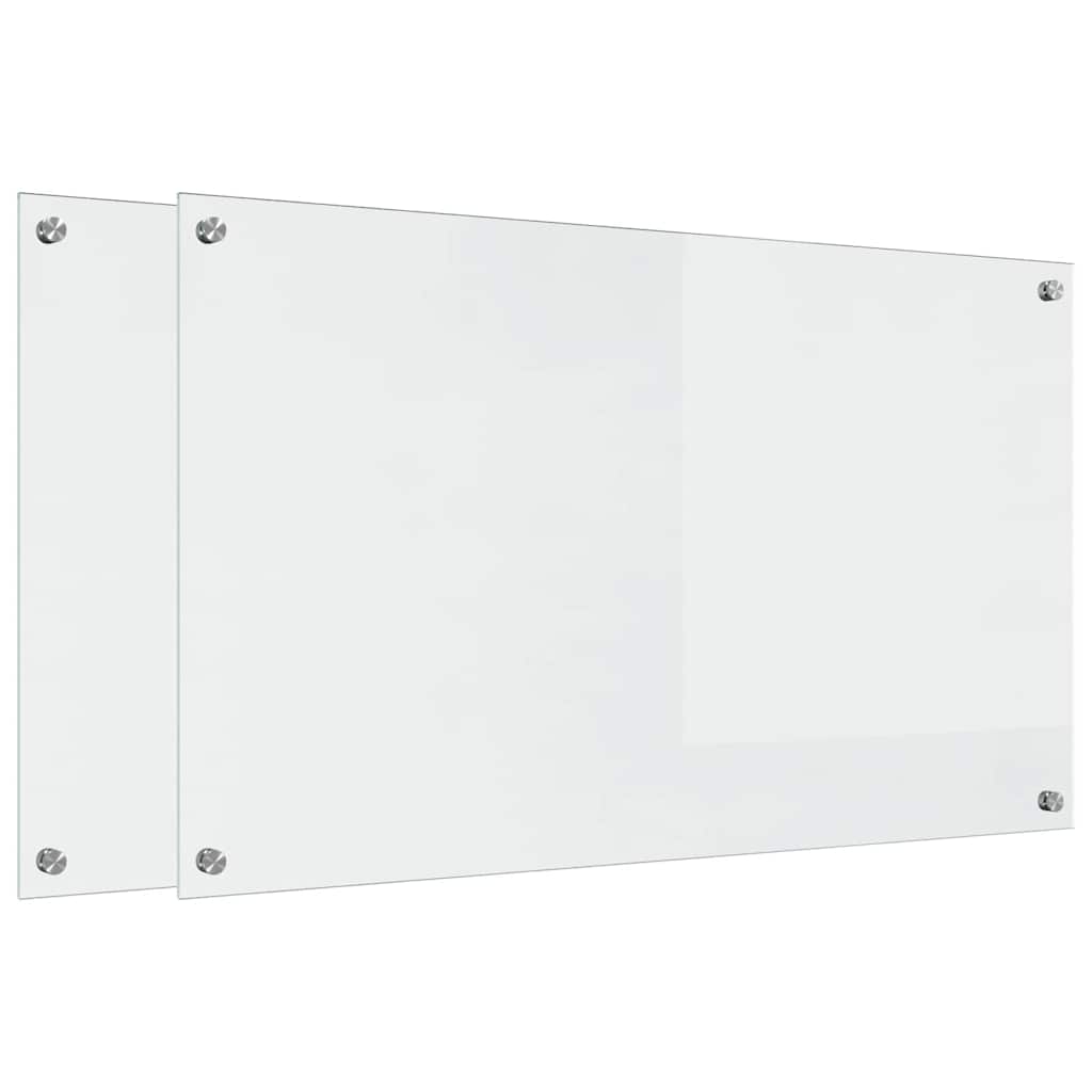 Schienale da cucina 2 pcs Trasparente 100 x 60 cm