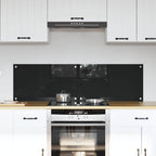 Schienale da cucina 2 pcs Nero 70 x 40 cm vetro temperato