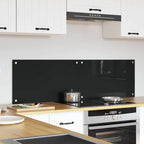 Schienale da cucina 2 pcs Nero 70 x 40 cm vetro temperato