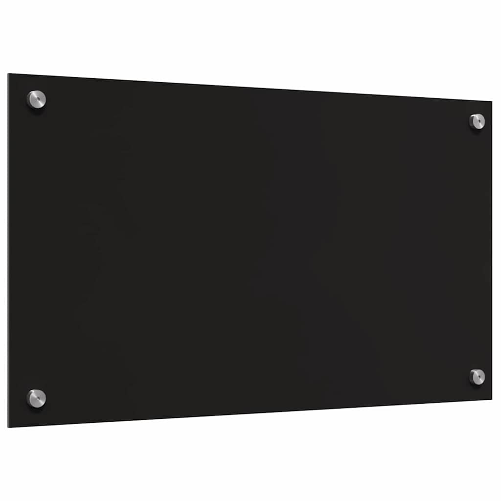 Schienale da cucina 2 pcs Nero 70 x 40 cm vetro temperato