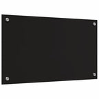 Schienale da cucina 2 pcs Nero 70 x 40 cm vetro temperato