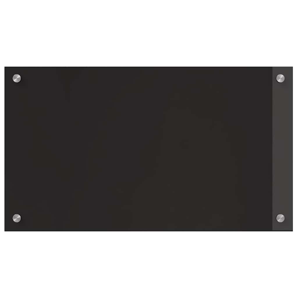 Schienale da cucina 2 pcs Nero 70 x 40 cm vetro temperato